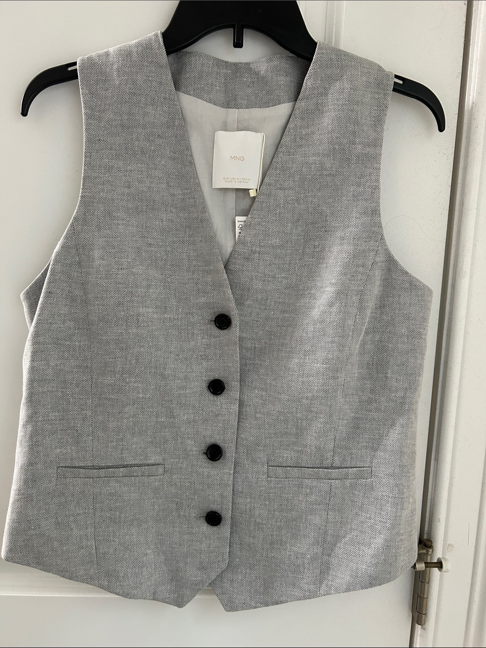 Mango grey Tailored Vest medium- NWT